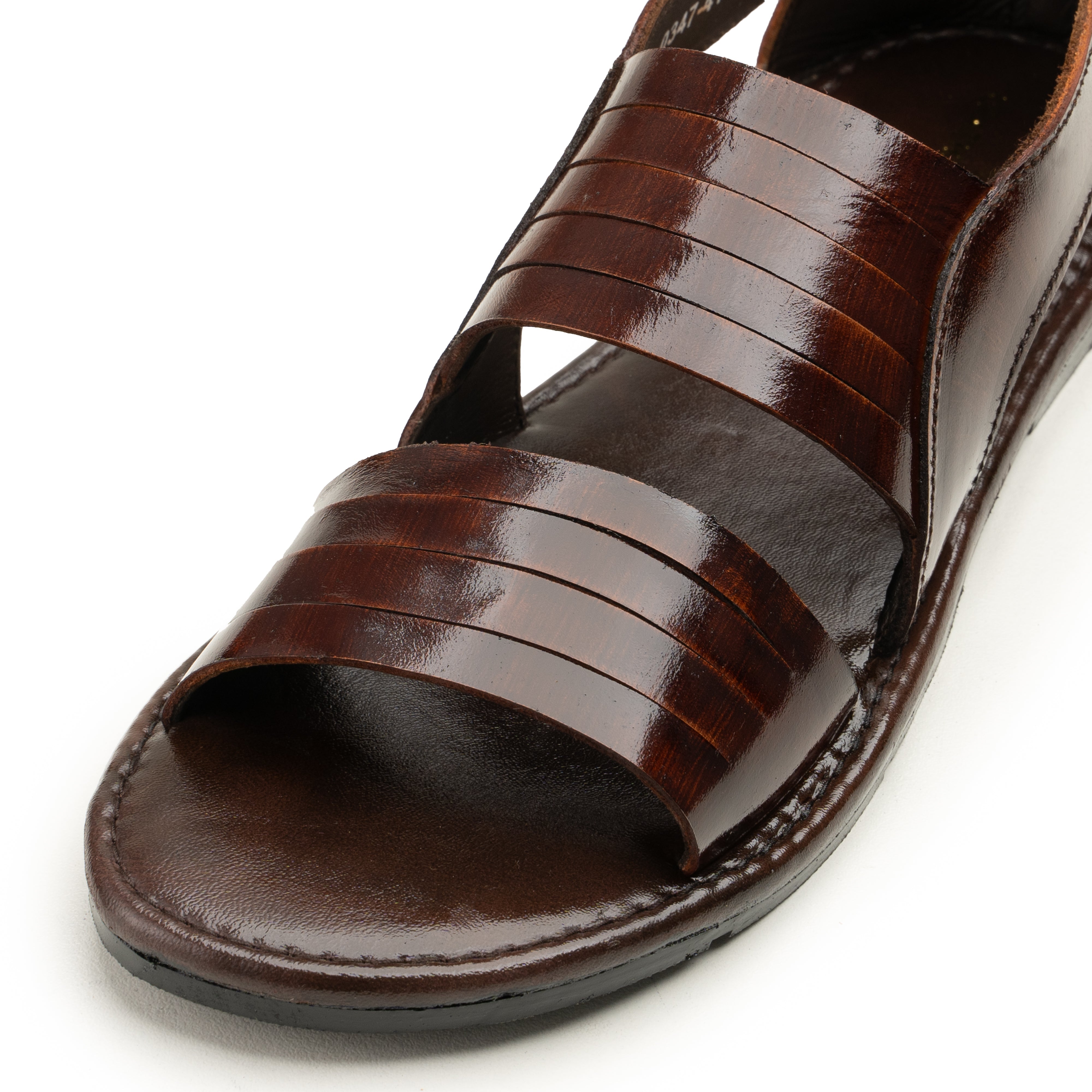 ZIPPER SANDAL BROWN